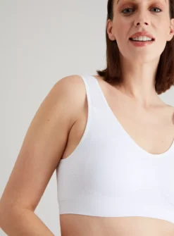 White & Black Seamless Stretch Crop Tops 2 Pack XXL