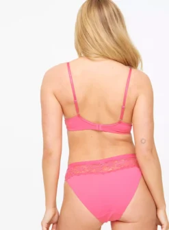 Magenta Floral Lace Underwired Bra32E