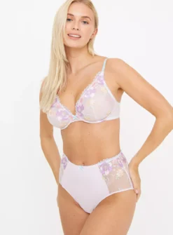 Pink Floral Pastel Lace Full Knickers 24